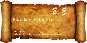 Beamter Egberta névjegykártya